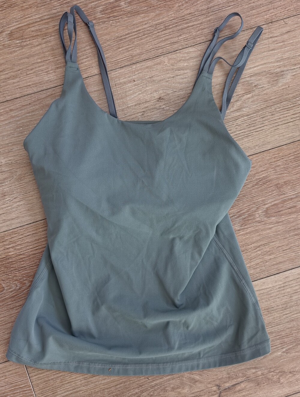 Sweaty Betty |  Ultamite Studio Double-Strap Tank Top in Sage Green